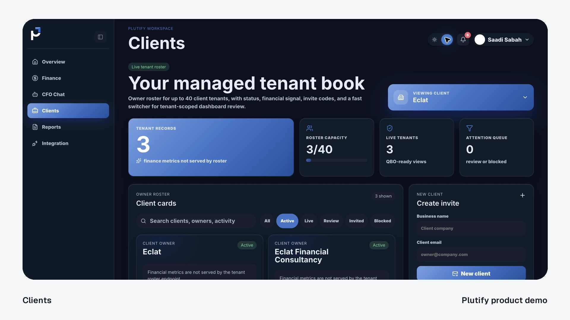 قائمة العملاء والتصفية وواجهات الوصول. أعداد العملاء والطاقة الاستيعابية ليست ادعاءات بتبني النظام.