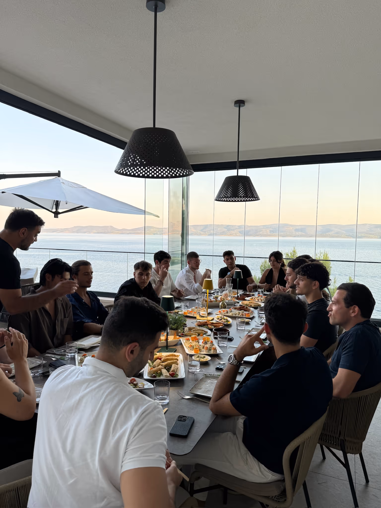 A gathering inside the 982 community